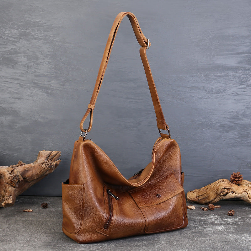 李記 | 原創手工真皮 | 經典款~歐美復古肩唄包2365號