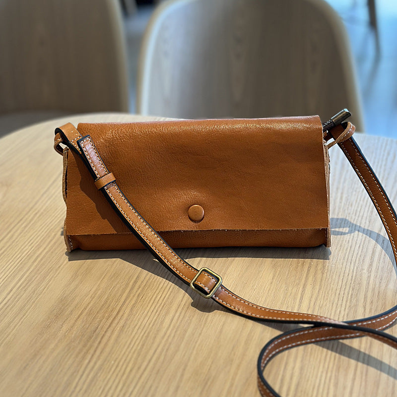 李記 | 原創手工真皮 | 韓版 頭層樹膏皮 小方包24008號