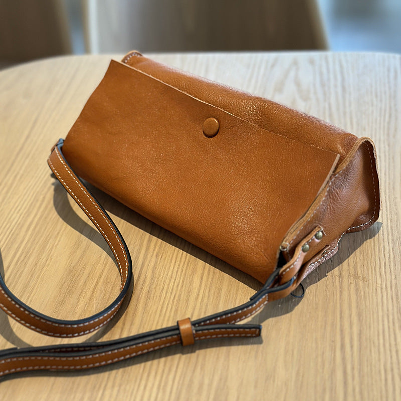 李記 | 原創手工真皮 | 韓版 頭層樹膏皮 小方包24008號