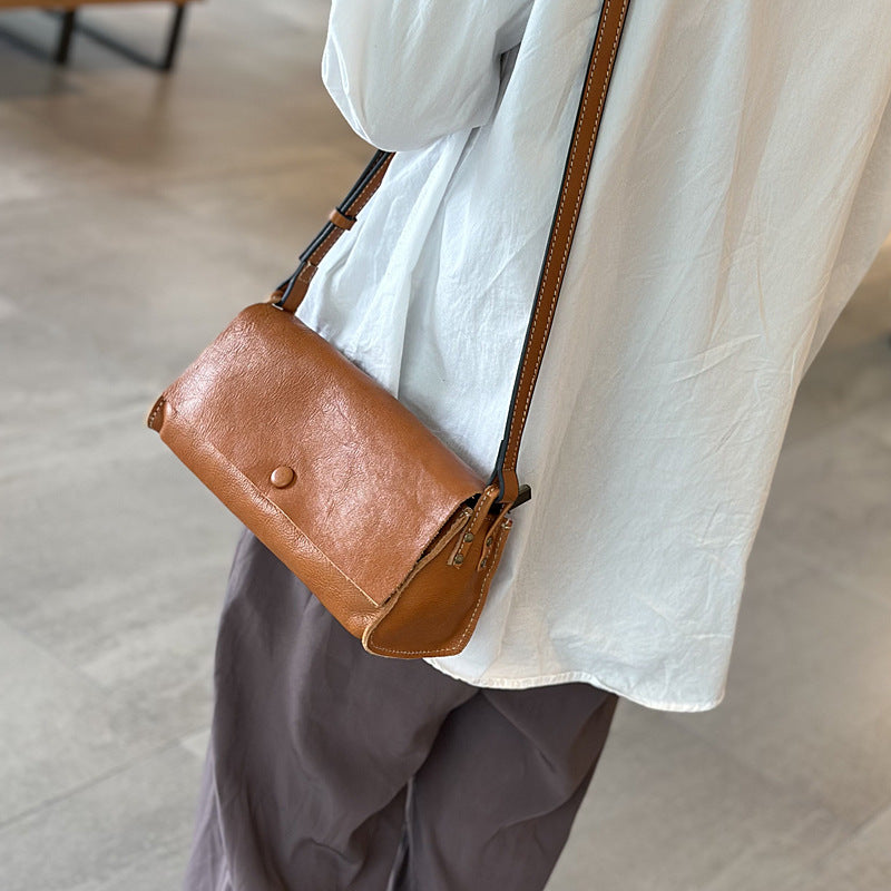 李記 | 原創手工真皮 | 韓版 頭層樹膏皮 小方包24008號