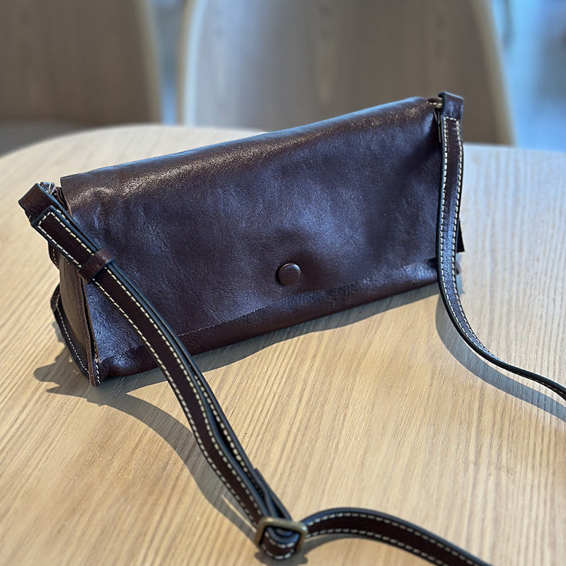 李記 | 原創手工真皮 | 韓版 頭層樹膏皮 小方包24008號