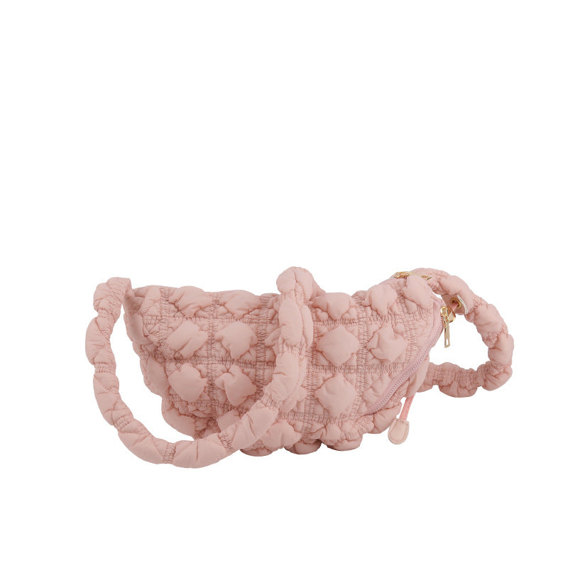 李記 | 原創手工真皮 | 敲哇塞ッ気質い皺褶雲朵包24015號