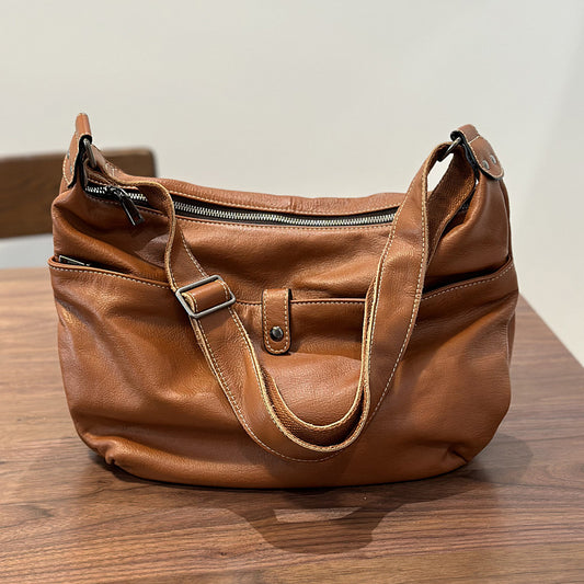 李記 | 原創手工真皮 | 經典港風バ大容量斜唄包24021號