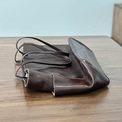 Li Ji | Original handmade leather | European and American mid-century style and practical tote bag No. 24027 