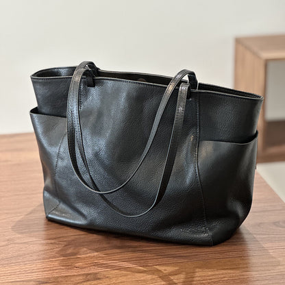 Li Ji | Original handmade leather | European and American mid-century style and practical tote bag No. 24027 