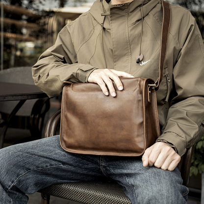 李記 | 原創手工真皮 | 經典配色不挑衣の斜唄包240604號