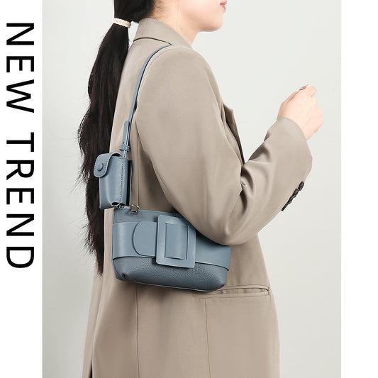 李記 | 原創手工真皮 | 優雅い弧の人気で腋下包2462號