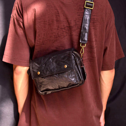 李記 | 原創手工真皮 | 韓版が手作業で街頭斜唄包24D46號