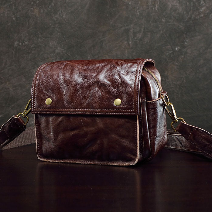 李記 | 原創手工真皮 | 韓版が手作業で街頭斜唄包24D46號