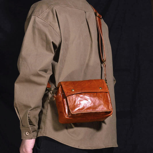 李記 | 原創手工真皮 | 韓版が手作業で街頭斜唄包24D46號