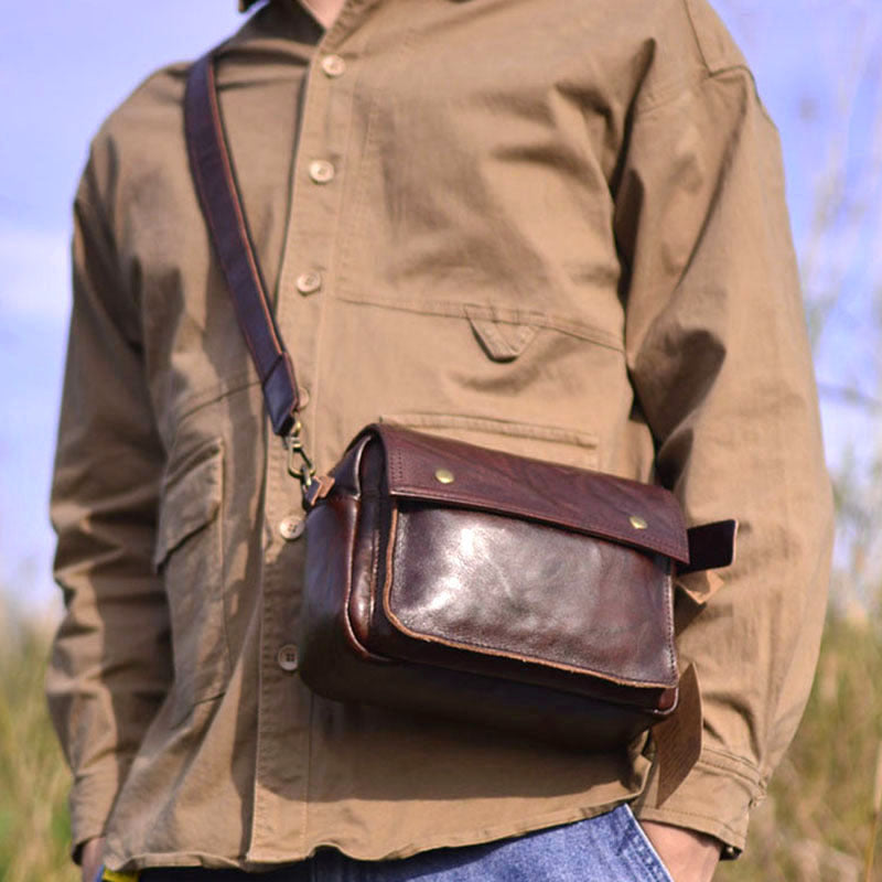 李記 | 原創手工真皮 | 韓版が手作業で街頭斜唄包24D46號