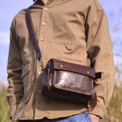 李記 | 原創手工真皮 | 韓版が手作業で街頭斜唄包24D46號