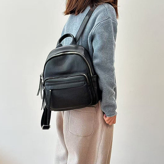 李記 | 原創手工真皮 | 經典~大容量多隔層差旅後背包250008號