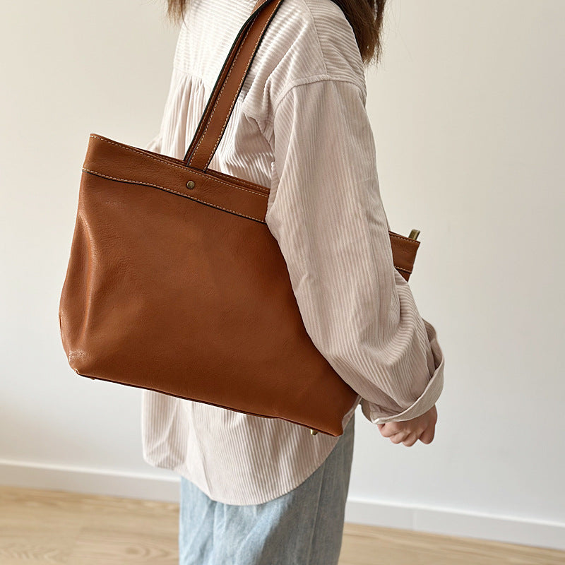 李記 | 原創手工真皮 | 輕便四季用で大容量托特包25001號