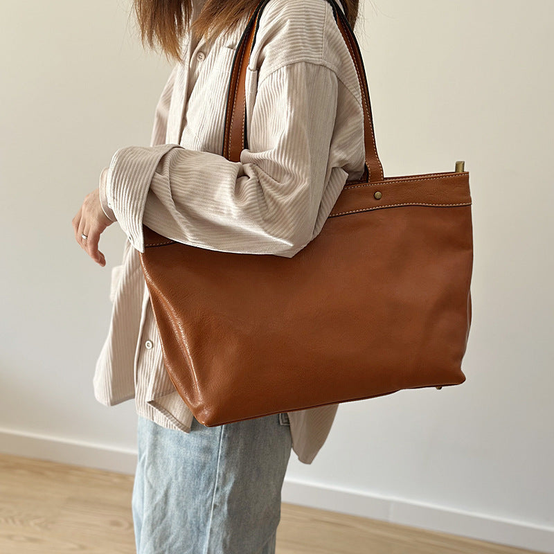 李記 | 原創手工真皮 | 輕便四季用で大容量托特包25001號