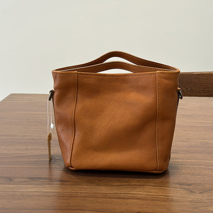 李記 | 原創手工真皮 | 簡約手提い菜籃子包25021號