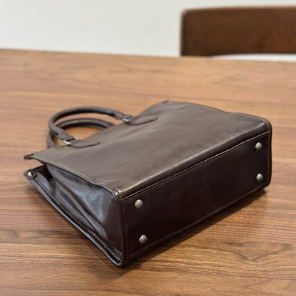 李記 | 原創手工真皮 | 日系復古の氣質商務通勤包25022號