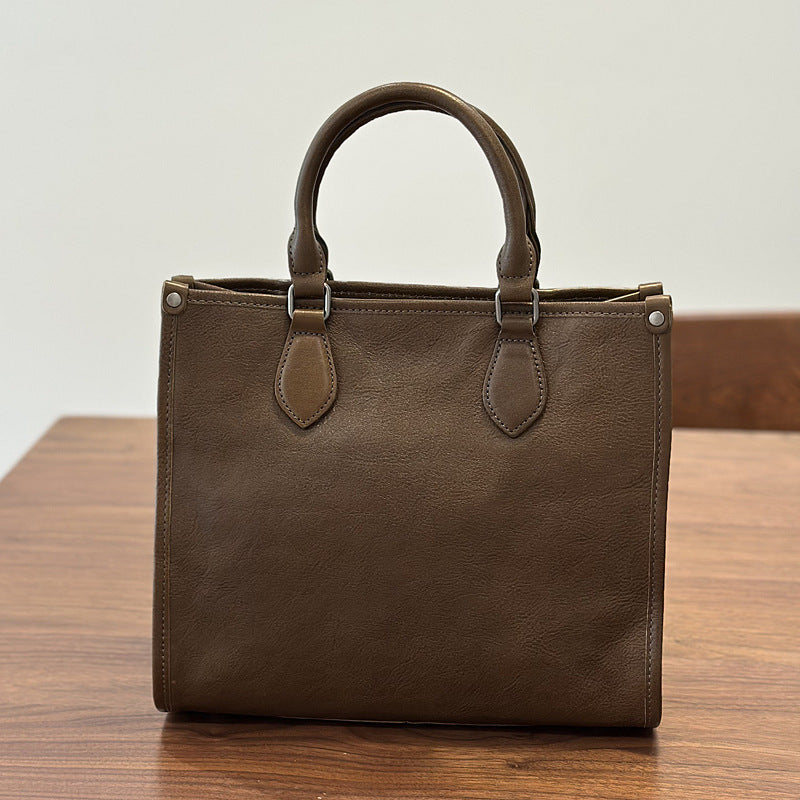 李記 | 原創手工真皮 | 日系復古の氣質商務通勤包25022號