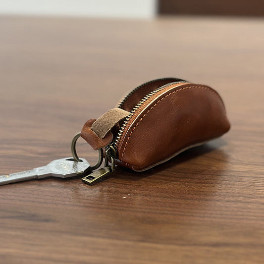 李記 | 原創手工真皮 | 収納バ本革ゼロ財布キ鑰匙包25024號