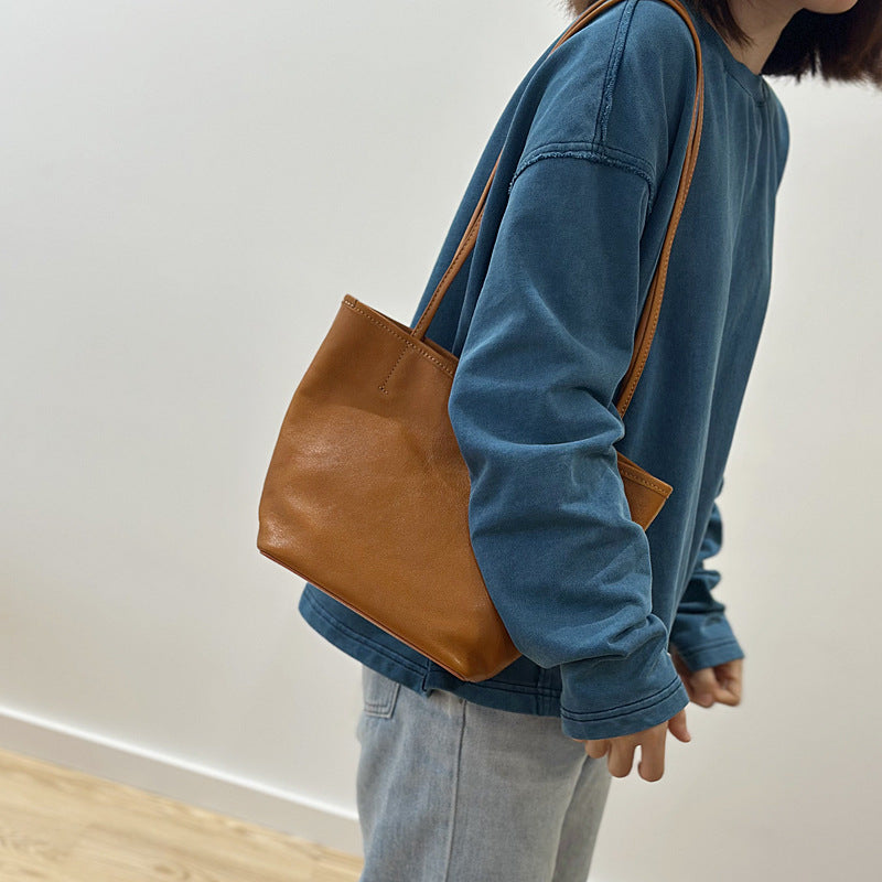 李記 | 原創手工真皮 | 百搭通勤托特小包25028號