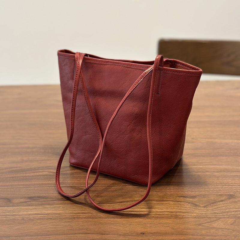 李記 | 原創手工真皮 | 百搭通勤托特小包25028號