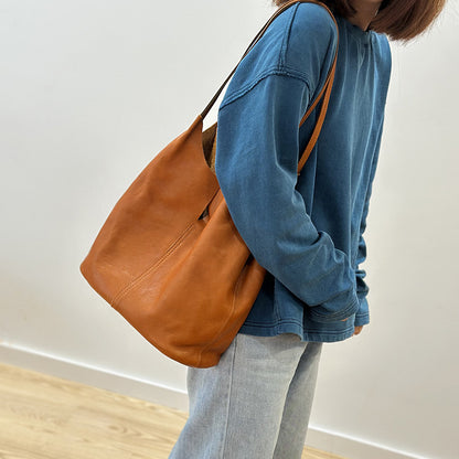 李記 | 原創手工真皮 | 簡約復古托特包25029號