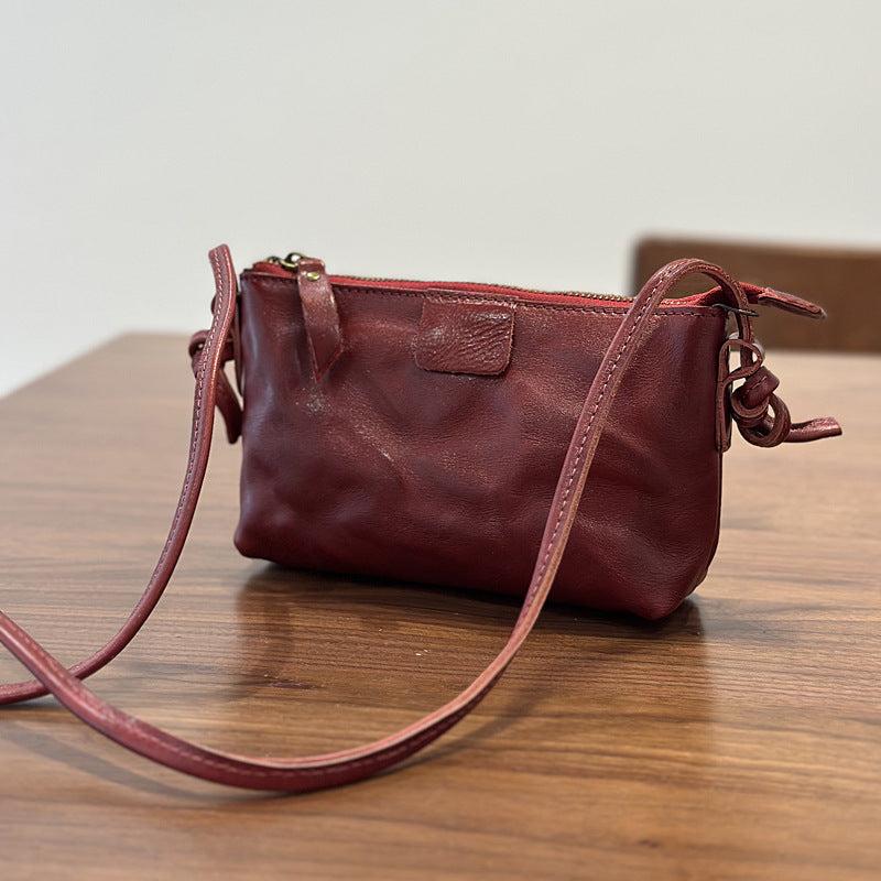 李記 | 原創手工真皮 | 質感シ本革携帯バ迷你手機包25032號