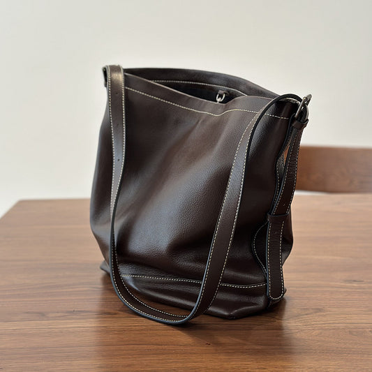 李記 | 原創手工真皮 | 質感が自然に大容量肩唄包25033號