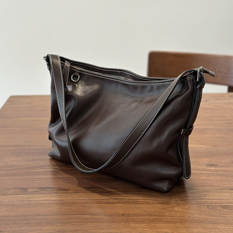 李記 | 原創手工真皮 | 無飾之美の簡約肩唄包25034號