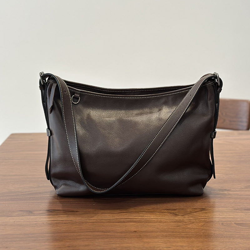 李記 | 原創手工真皮 | 無飾之美の簡約肩唄包25034號