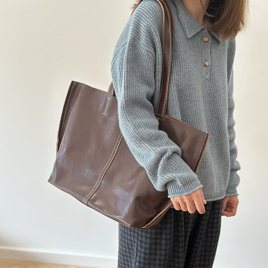 李記 | 原創手工真皮 | 軟乎乎質感の托特包2538號