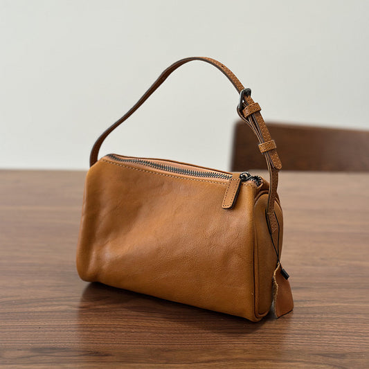 李記 | 原創手工真皮 | 植鞣頭層牛皮の迷你真皮小方包26002號