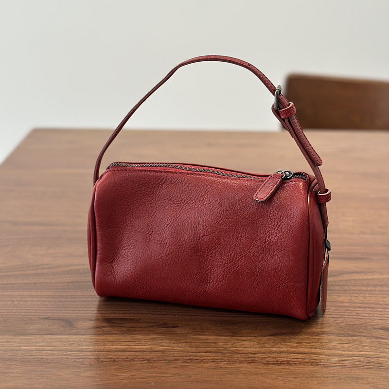 李記 | 原創手工真皮 | 植鞣頭層牛皮の迷你真皮小方包26002號