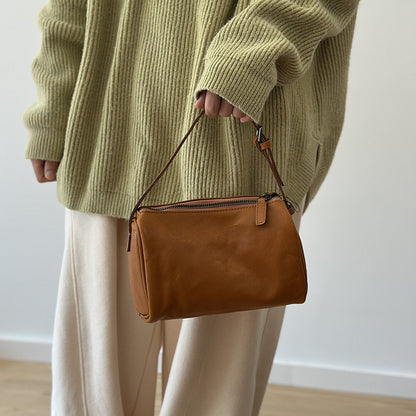 李記 | 原創手工真皮 | 植鞣頭層牛皮の迷你真皮小方包26002號