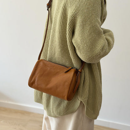 李記 | 原創手工真皮 | 植鞣頭層牛皮の迷你真皮小方包26002號