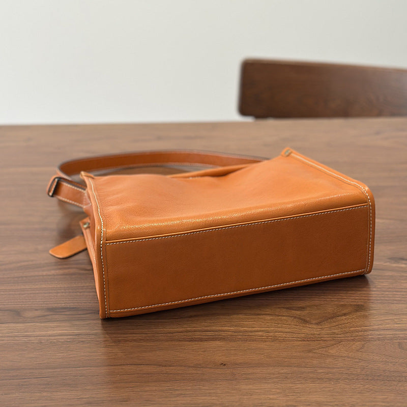 李記 | 原創手工真皮 | 極簡風~日常通勤の豆腐包26003號