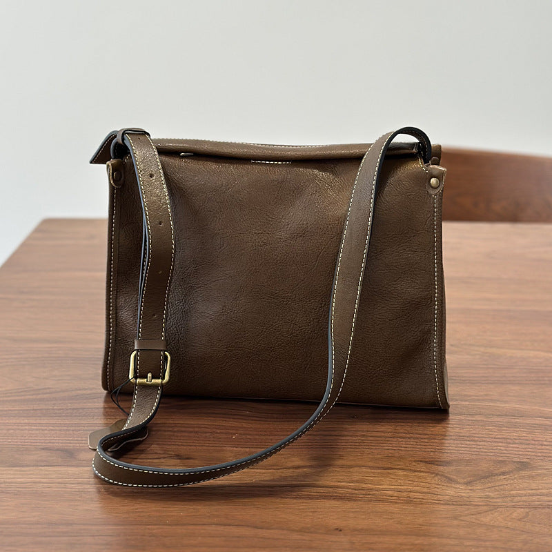 李記 | 原創手工真皮 | 極簡風~日常通勤の豆腐包26003號