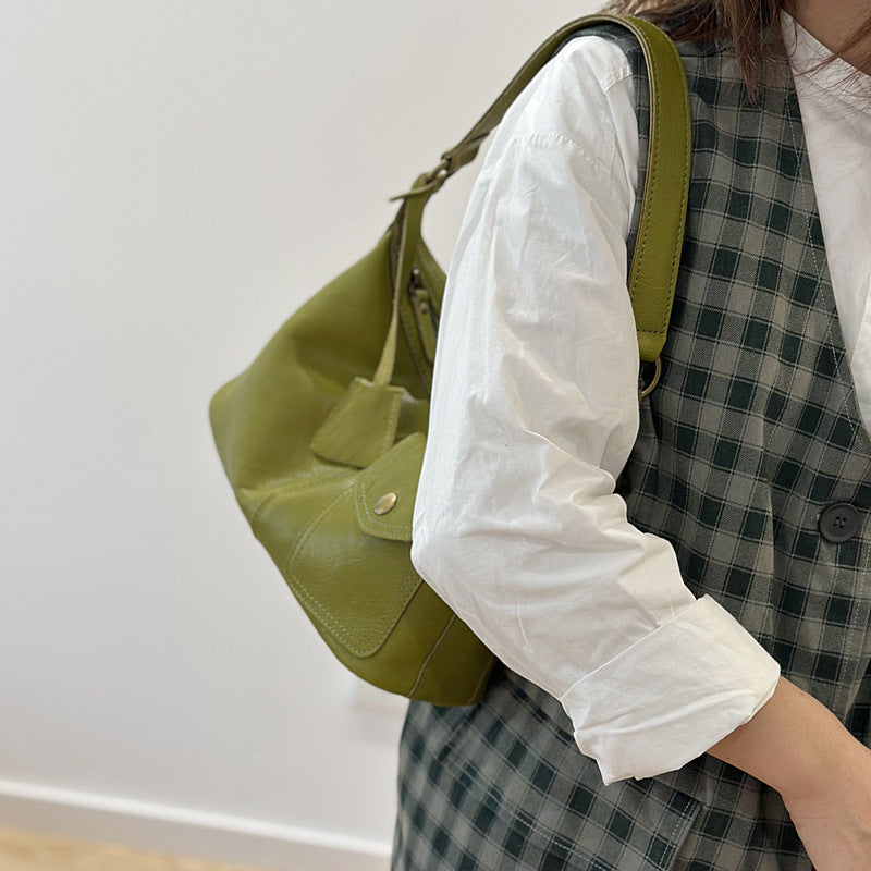 李記 | 原創手工真皮 | 港風簡約斜唄包26009號