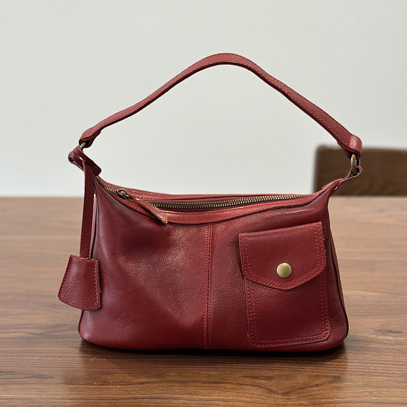 李記 | 原創手工真皮 | 港風簡約斜唄包26009號