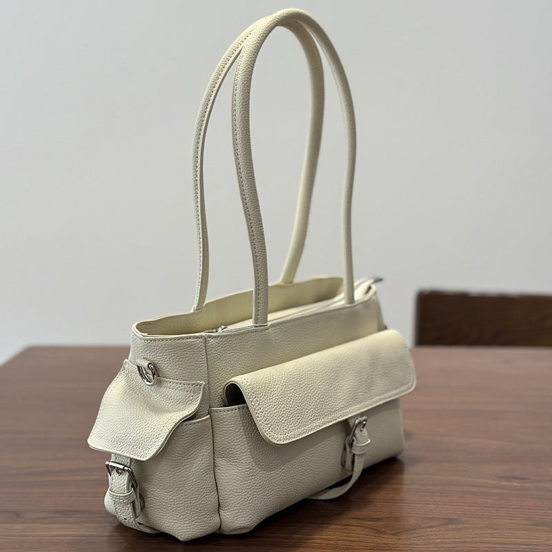 李記 | 原創手工真皮 | 歐美氣質の多口袋腋下包26010號