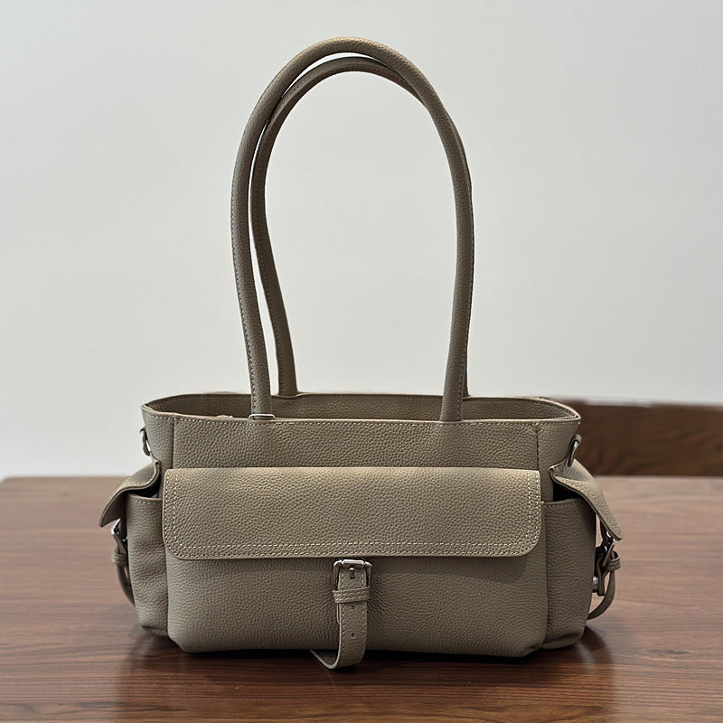 李記 | 原創手工真皮 | 歐美氣質の多口袋腋下包26010號