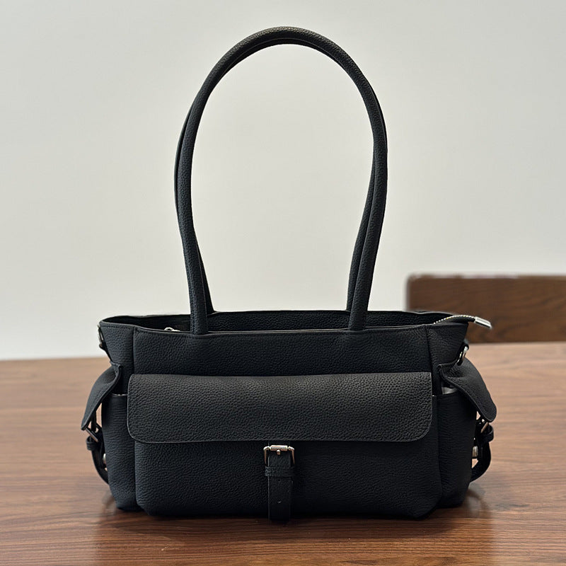 李記 | 原創手工真皮 | 歐美氣質の多口袋腋下包26010號