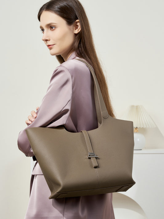 李記 | 原創手工真皮 | 簡約設計う經典色彩い托特包2661號