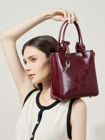 李記 | 原創手工真皮 | 爆裂紋油蠟皮い手提包2758號