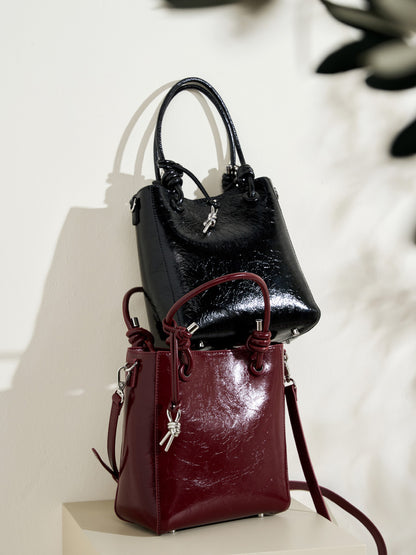 李記 | 原創手工真皮 | 爆裂紋油蠟皮い手提包2758號