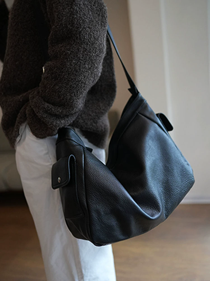 李記 | 原創手工真皮 | 日常搭配で高級簡約の通勤包28096號