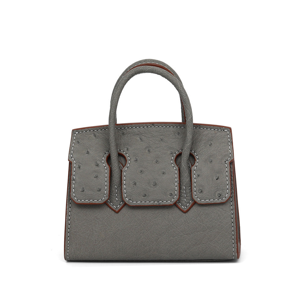 李記 | 原創手工真皮 | 鴕鳥皮mini小號鉑金包3031T號