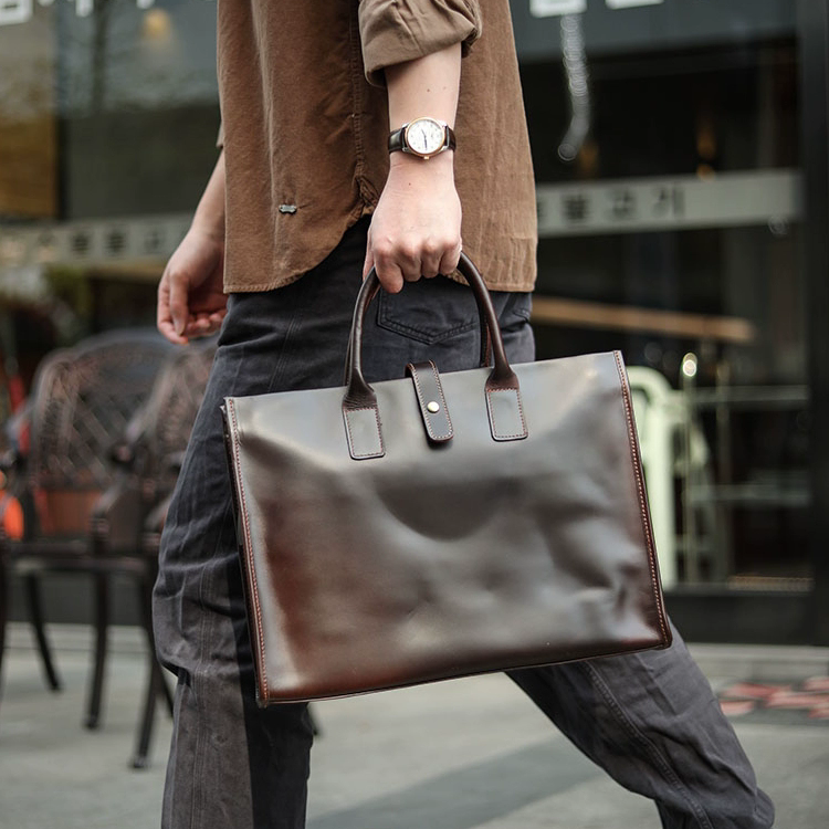 Li Ji | Original leather handmade | Large briefcase inner patch pocket No. 313 