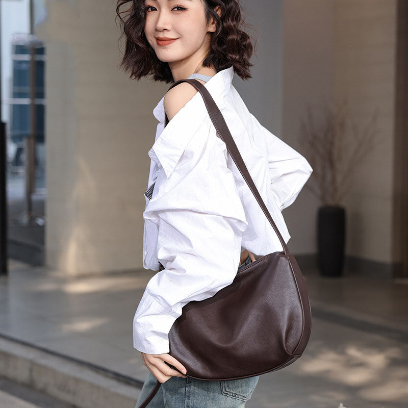 李記 | 原創手工真皮 | 本革ボ簡約休閒の斜唄包3322號