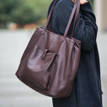 李記 | 原創手工真皮 | 多層內裡の復古通勤托特包3331號